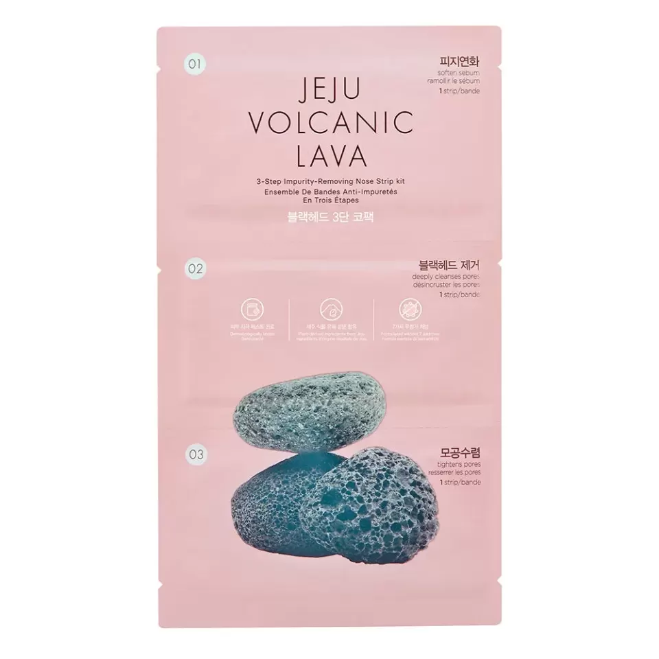 Jeju Volcanic Lava 3 Step Impurity Removing Nose Strip Kit