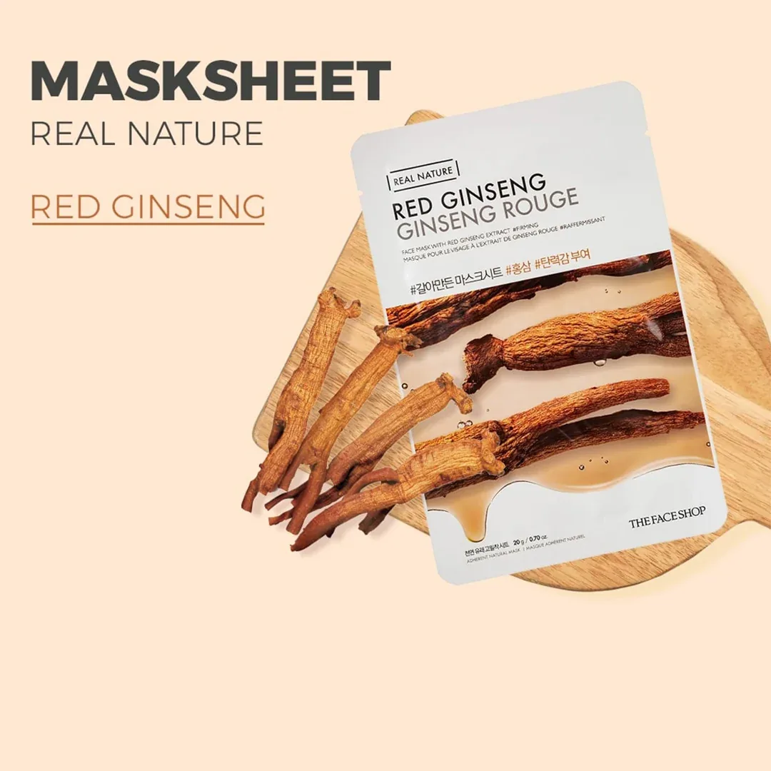 Real Nature Red Ginseng Face Mask 20g