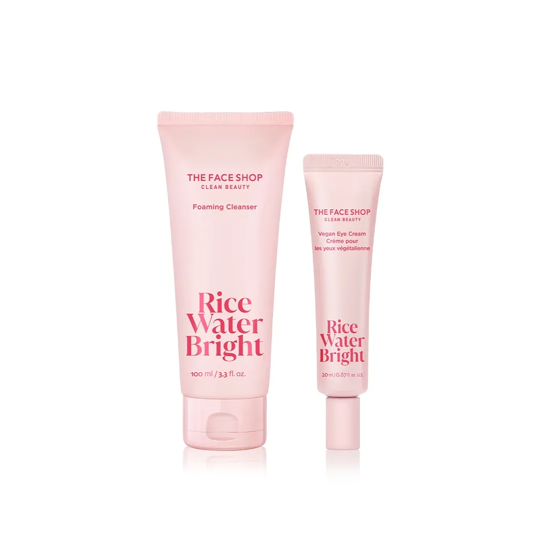 The Face Shop Rice Water Bright Cleanse & De-Puff Duo