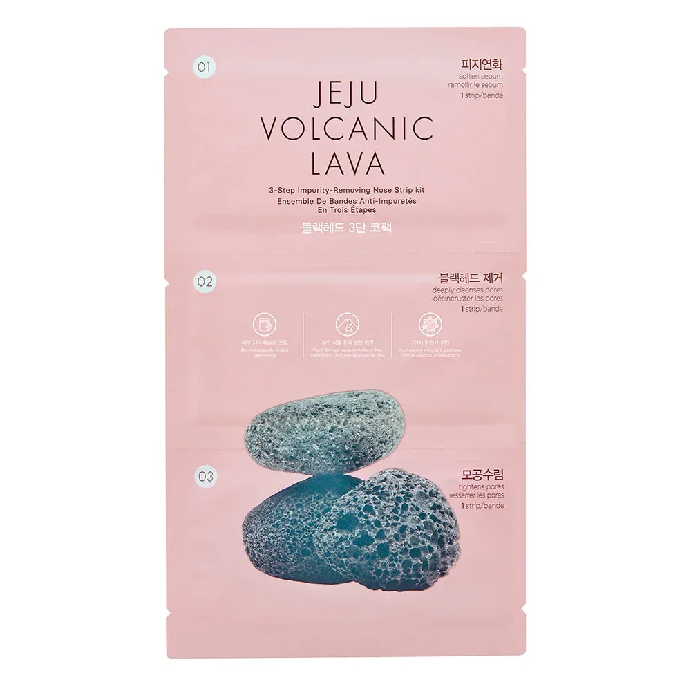 Jeju Volcanic Lava 3 Step Impurity Removing Nose Strip Kit
