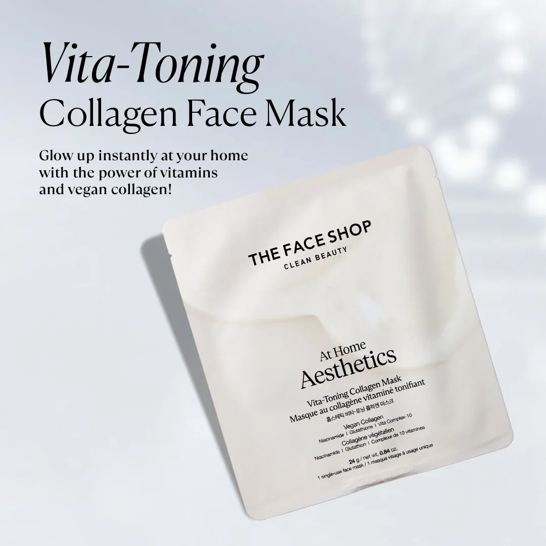 Vita-Toning Collagen Face Mask With Glutathione & Hyaluronic Acid 24g