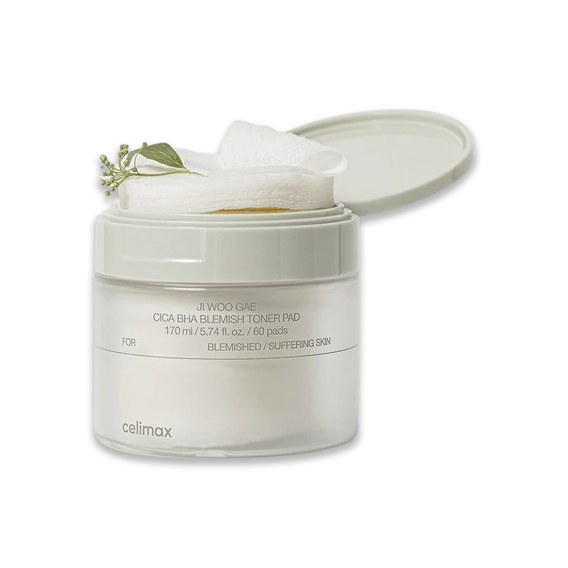 Ji Woo Gae Cica Bha Blemish Toner Pad - 60pads