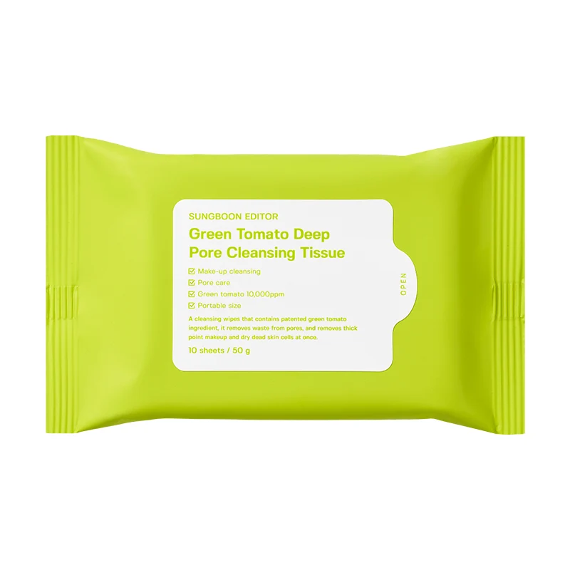 Green Tomato Deep Pore Cleansing Tissue (50g, 10pcs)
