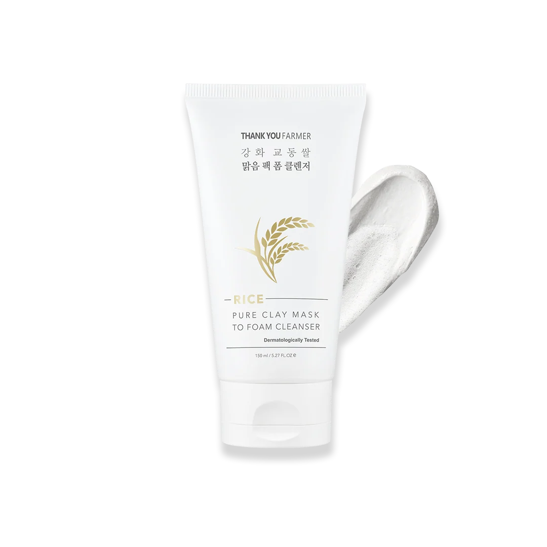 Rice Pure Clay Mask to Foam Cleanser - 150ml